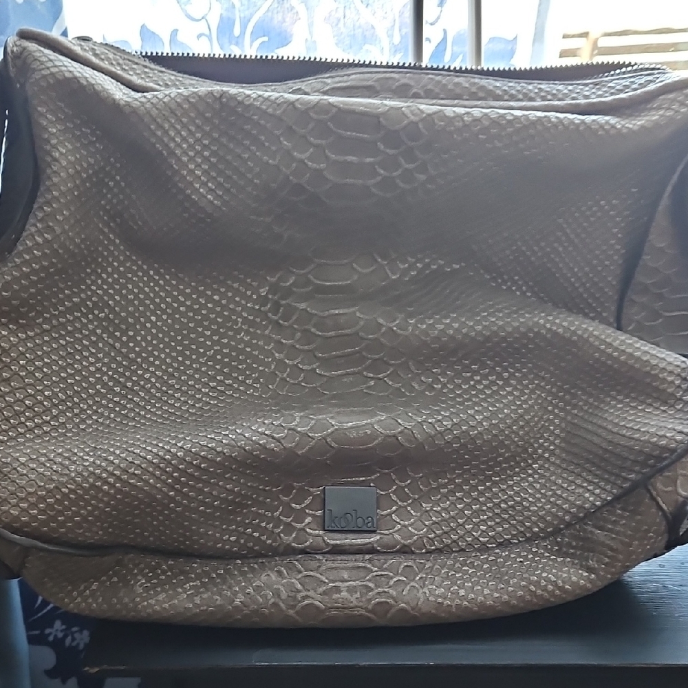 Kooba Taupe Textured Hobo Bag